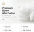 1 Count (Pack 1), Acanva Bed Sleeping Extra-Soft Sham Down Alternative Pillow Insert, of White