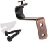 MroMax 4Pcs Curtain Rod Bracket - 85 X 35 X 20mm Wall-Mounted Iron Single Holder for 22mm Drapery Rod (Copper Red)
