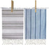 Peshtemal Hand Towels, 100% Natural Cotton Set of 2, 26 x 18 Inches for Bathroom, Gym, Hair Drying