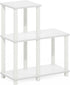 2-Tier 5-Cube Furinno Turn-N-Tube Storage Shelves, Ladder Shape Book Shelf with Open Frame Design, Corner Shelf