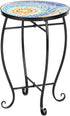 Vasitelan Outdoor Patio Side Table Outdoor Accent Table Bistro Coffee End Small