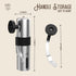 Manual Coffee Grinder — Stainless Steel Conical Burr Coffee Bean Grinder with Hand Crank, 18 Adjustable Settings