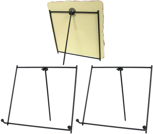 Black Metal Folding Easels, Tabletop Decorative Display Stands - 7" H - Set of 3 Pcs