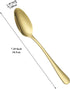 Gold Stainless Steel Dinner Spoons 12 Pieces, Table Spoon, Soup Spoons, Dessert Spoons, USE For Home, Kitchen or Restauran, Easy To Clean, Dishwasher Safe