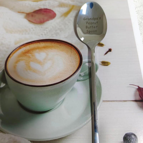 Gifts Spoons for Grandpa - Peanut Butter Spoon for Grandfather, Perfect Gift for Father's Day and Birthdays