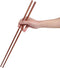 Donxote Wooden Noodles Kitchen Cooking Frying Chopsticks, 16.5 Inches, Brown, Set of 2 Pairs