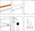 Kitchen Counter Shelf, 2 Tier Space Saving Organizer with Wood Handle, 16.1 x 8.3 x 12.8 Inches (White)