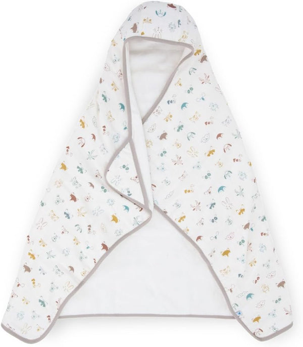 Little Unicorn Hooded Bath Towel | Absorbent Cotton & Terry Blend |
