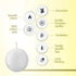 Bolsius 2 Count White Ball Candles - Premium European Quality - 2.75 Inches Unscented Dripless Clean Burning Dinner