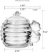 XIZHI 200ML Glass Honey Jar with Bee Decoration Lid and Small Bear Decorative Handle Transparent Honey Pot for Home