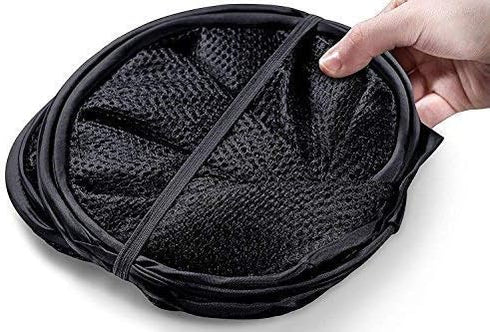 2 Packs Mesh Pop Up Laundry Hamper, Black, Portable Handles, Collapsible for Storage, Foldable for Travel