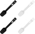 Coffee Spoon with Espresso Grinder Brush - 4 PCS 2 in 1 Tool for Cleaning Espresso Machines & Scooping Tea Powder