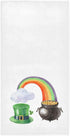 Vdsrup St Patrick's Day Rainbow Hand Towels, 30 x 15 In, Soft Highly Absorbent Bathroom Kitchen Towels with Leprechaun