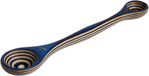 9-Inch Pakkawood Double Sided Measuring Spoon in Blue
