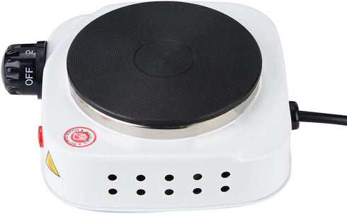 Fdit Portable Stainless Steel Electric Mini Stove Hot Plate, 500W Multifunctional Heater for Cooking Soup