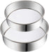 2 Pack Flour Sifter - Stainless Steel Fine Mesh Strainers, 60 Mesh Round Sifter for Baking
