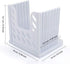 Adjustable Toast Slicer/Cutting Guide - Plastic Bread Slicer for Homemade Bread, Foldable Kitchen Baking Tool (White)