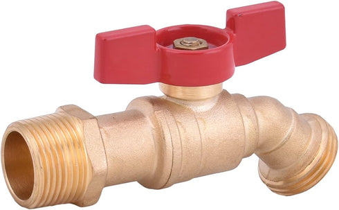 3/4-in 3/4 Inch Watering,1/4 (2-Pack) LD Valve- Male Hose Bibb MIP X MHT For Garden Turn Shut Off Hose Bib