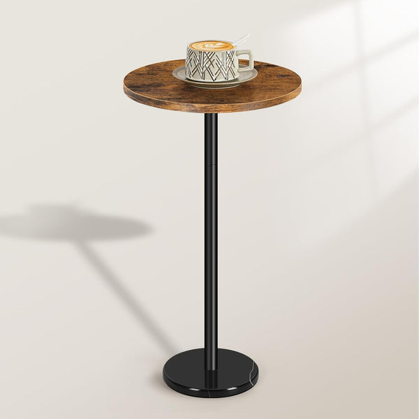 smusei Drink Table Small Side Table with Marble Base Pedestal Side Table