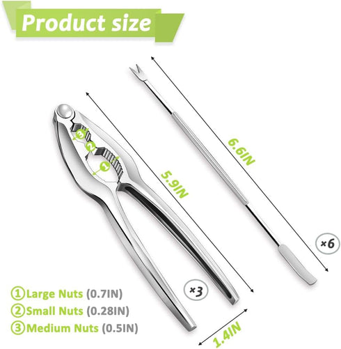 Vicsamer 9 Set, 3 6 Set, PCS Lobster Crackers and Picks Stainless Steel Crab Leg Tools, including Lobster Cracker