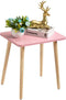 FORAOFUR Small Accent Table, Modern Mini Coffee Table with Natural Wood Legs,