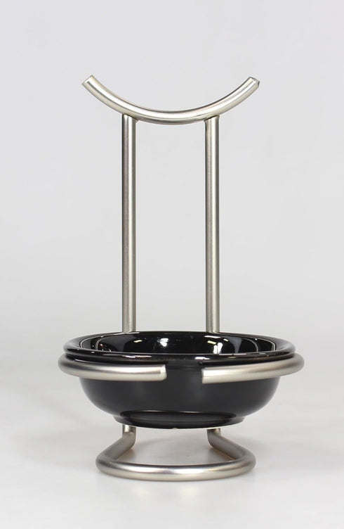 Spectrum Diversified Euro Spoon Rest with Ceramic Dish, Satin Nickel