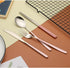 Portable Travel Utensils Set with Case, Pink Reusable Silverware Set, Stainless Steel Knife Forks Spoons for Camping