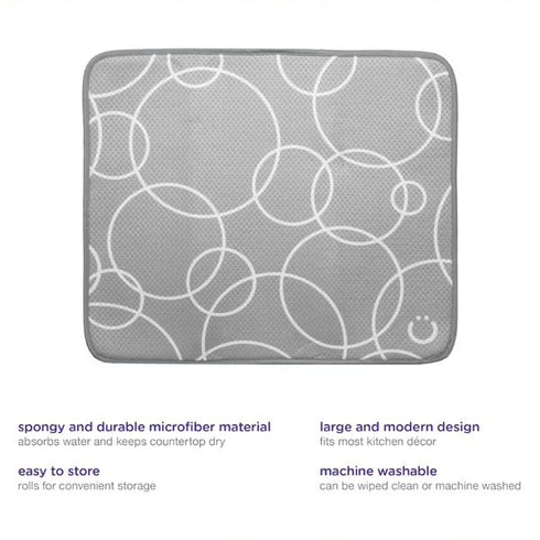 Counter Pack 2 Ubbi Microfiber Dish Drying Mat, Baby Bottle Drying Mat, Kitchen Dish Mat
