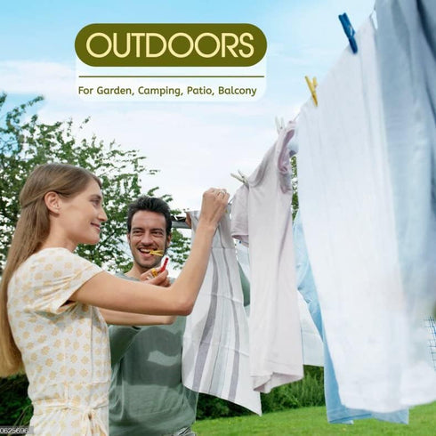 Retractable Clothesline, Heavy Duty 40 Feet PVC Clothes Line with Wall Mount for Drying Clothes with 12 ClothesPins