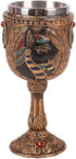 Pacific Giftware 7oz Wine Goblet, Egyptian Royalty Bastet with Removable Stainless Steel Insert