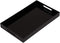 Glossy Black Sturdy Acrylic Serving Tray with Handles, 12x20 Inch, Kitchen Countertop, Makeup Drawer Organizer