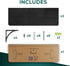 Reinforced Steel Bracket Black Shelves for Bathroom Wall - Easy to Install, Template and Video Included - Black Shelf