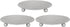 Set of 3 Decorative Iron Plate Candle Holders, 4.33x0.78inch for LED & Wax Candles, Spa & Wedding Decor