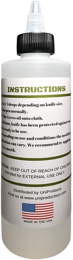 Premium Knife Blade Oil & Honing Oil - 8 Oz - Food Safe Oil for Carbon Steel Knives & Sharpening Stone