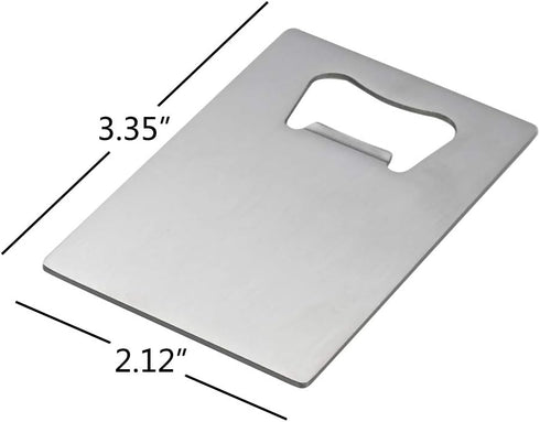 Saedy 4-Pack Credit Card Bottle Opener, Stainless Steel Wallet Beer Opener for Easy Use