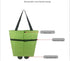 Swpato Reusable Grocery Bags with Waterproof Coating and Folding Wheels - Foldable Tote Bags for Shopping
