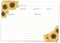 Sunflower Recipe Cards for Bridal Shower, Wedding, Housewarming Gift, 4x6 Double Sided (50 count)
