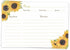 Sunflower Recipe Cards for Bridal Shower, Wedding, Housewarming Gift, 4x6 Double Sided (50 count)