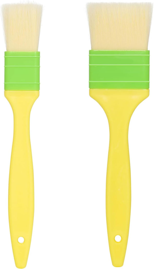Pastry Brushes, Basting Oil Brush for Spreading Butter, Oil, or Egg Wash, Cooking, Baking, BBQ (2, 1in, 2in)