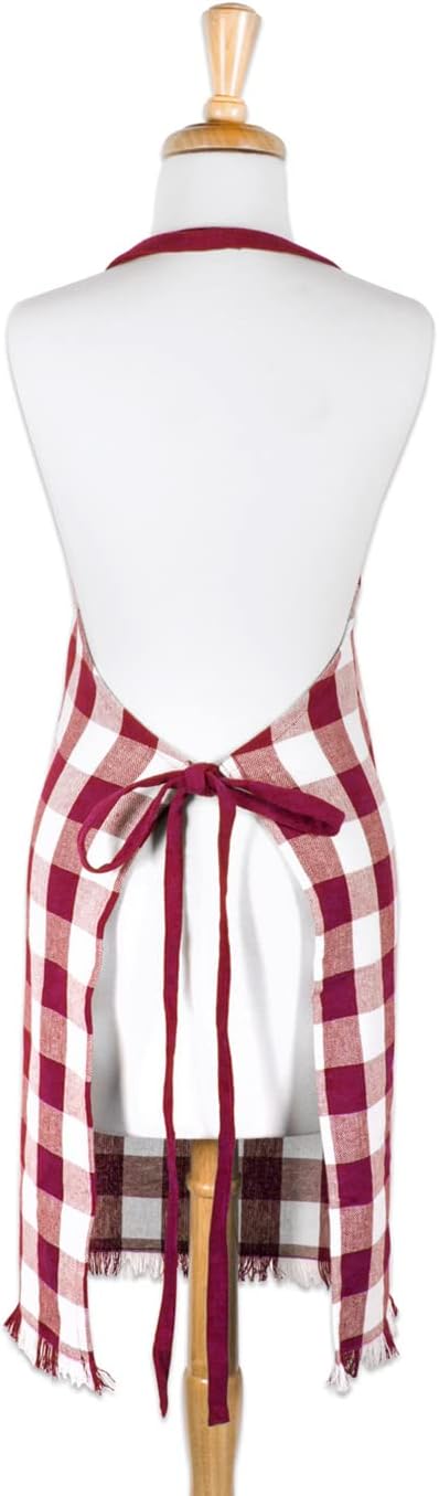 DII Classic Farmhouse Unisex Buffalo Check Kitchen Collection Chef Apron, One Size