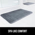 GORILLA GRIP Memory Foam Bath Mat, Soft Absorbent Bathroom Rug, Machine Washable Cushioned Floor Mats, 30x20 Graphite