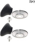 MroMax Universal Pot Lid Cover Knob - Replacement Knob for Kitchen Cookware, Black Beveled, 2Pcs