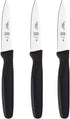 Mercer Culinary M23903 Millennia Black Handle Paring Knives, 3-Pack, 3-Inch Slim