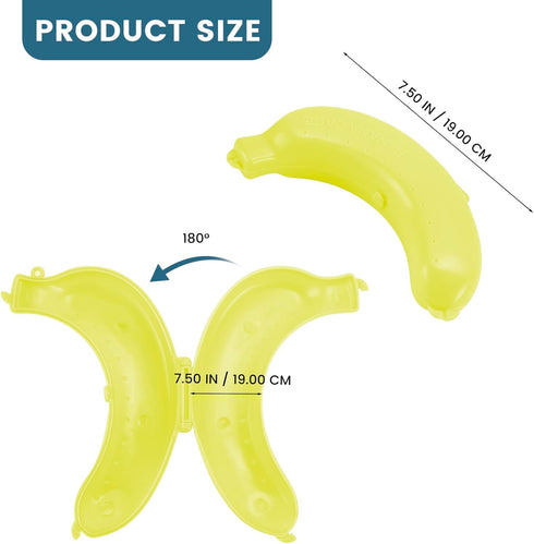 PNDID 3 Pack Banana Case, BPA-Free Banana Holder & Protector Box, Portable Banana Storage Container with Vent Holes