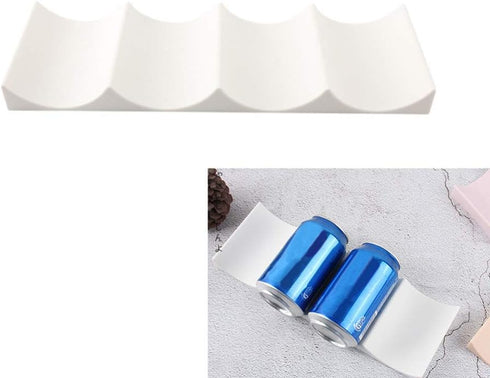 BESTonZON Wine Rack Water Bottle Display Mat, Refrigerator Organizer for Easy Storage (White)