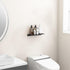Danpoo Black Metal Wall Shelf - Small Floating Shelf, 12" Display Shelves for Bathroom Storage