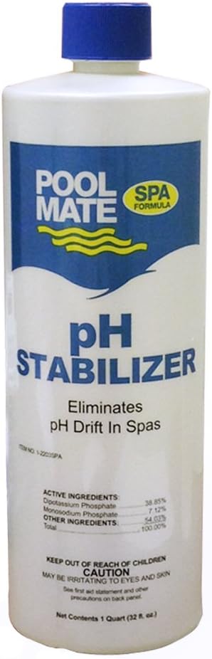 Pool Mate 1-Quart Premium pH Balancer for Hot Tubs, Stabilizes pH to