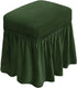NICEEC Spandex Stretch Vanity Bench Cover with Skirt Removable Super Soft Rectangle