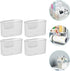 Cabilock Shelf Bracket Desktop Stand, 4pcs Mini Fridge Organizer, Clear Plastic for Fridge Side Door Holder