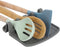 Lily's Home Large Silicone Spoon Rest with Drip Pad, Kitchen Utensil Holder for Grill Utensils, BPA-Free & Heat